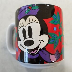 Vintage Rare 90’s Disney Store Minnie Mouse Coffee Mug 12 oz All Over Graphics.